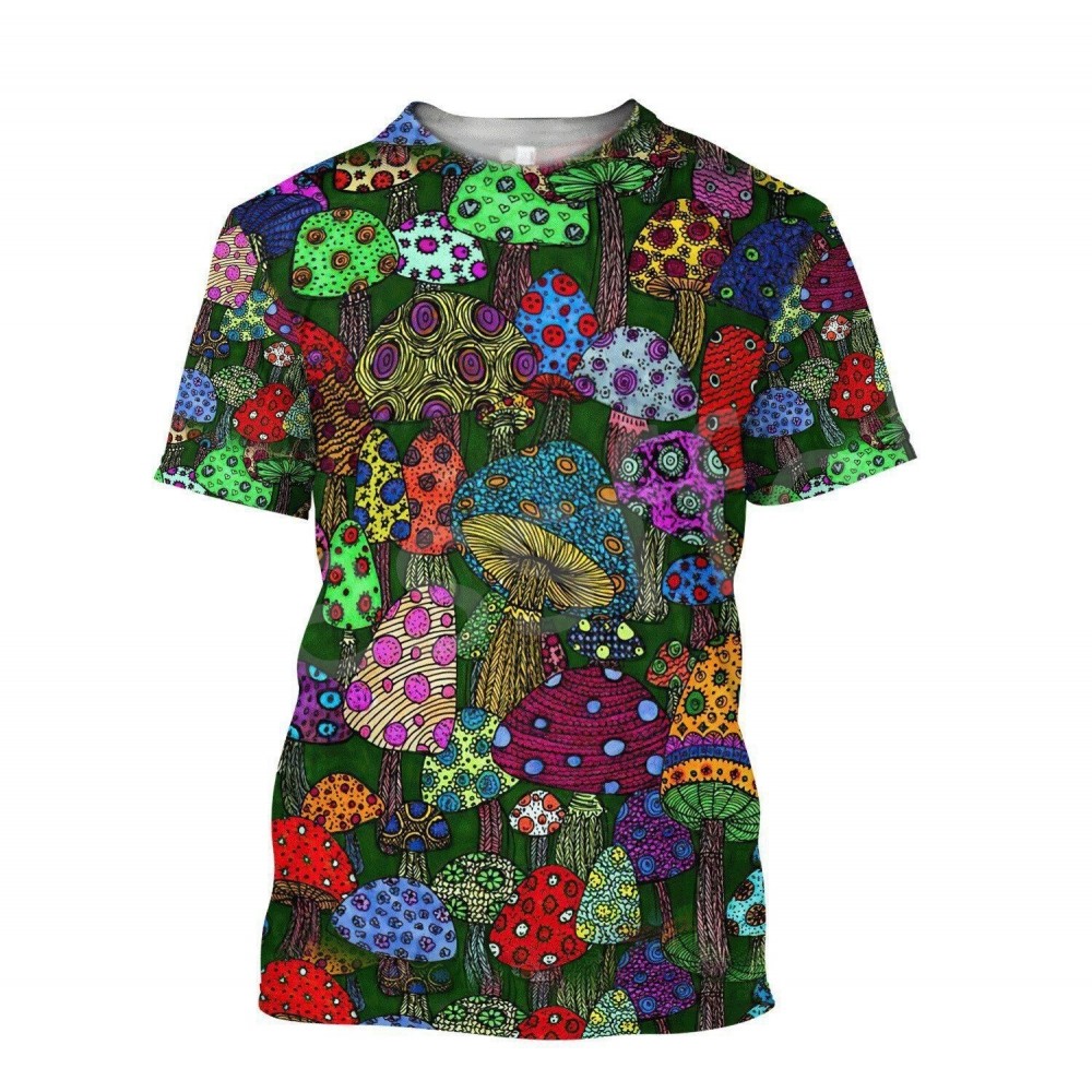 2024年新款流行食物菌菇3D印花圆领T恤特色菌菇男士休闲短袖T恤,女装/女士精品,T恤,淘宝优惠券,粉丝福利购,淘宝优惠卷