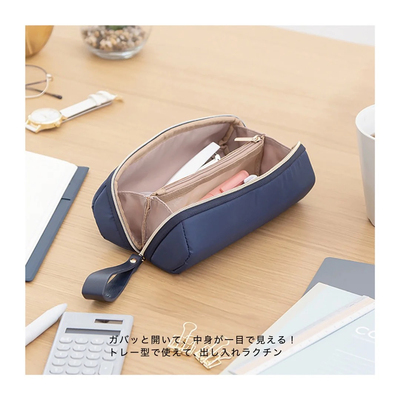 日本KUTSUWA Laffite六边形立体拉链文具笔袋可爱女生化妆包LF003