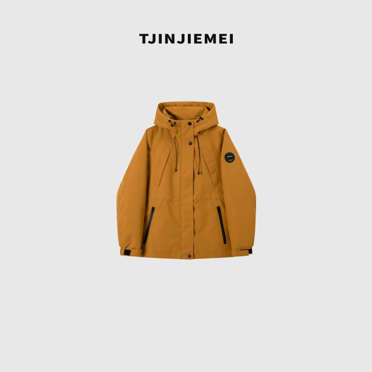 T井姐妹【爱玛橙】设计感冲锋衣连帽羽绒服YRF2510-8803-1