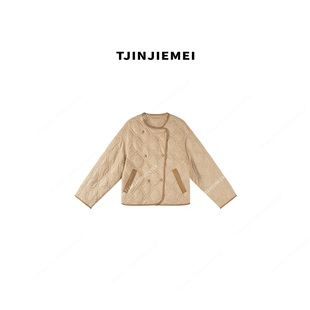 T井姐妹【如兰】设计感保暖菱格羽绒服外套YRF8102303