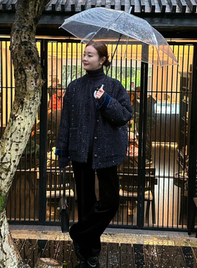 T井姐妹【蓝茵羽绒版】减龄高级感宽松小香外套女秋YRF2510-TJ543