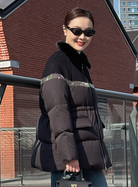 T井姐妹【西域公主】设计感精致女人味气质温柔鹅绒服ERF2511-692