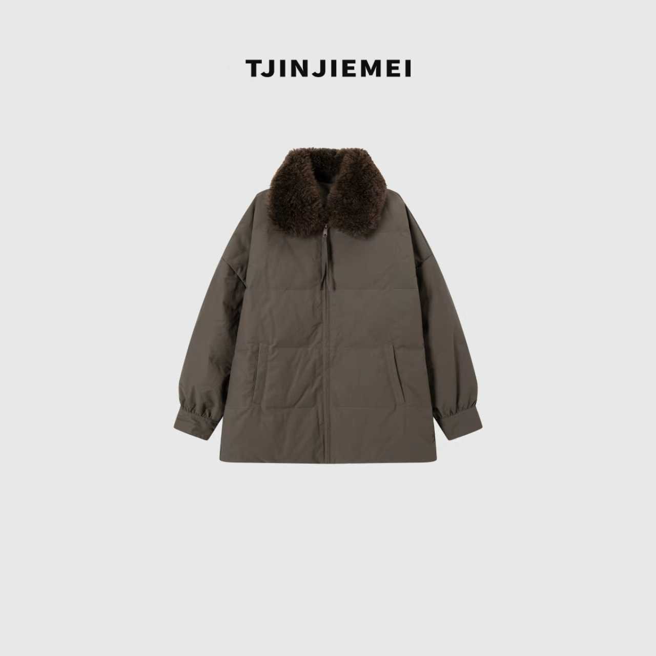 T井姐妹【德利】设计感可拆卸毛领鹅绒服ERF2511-25-2025