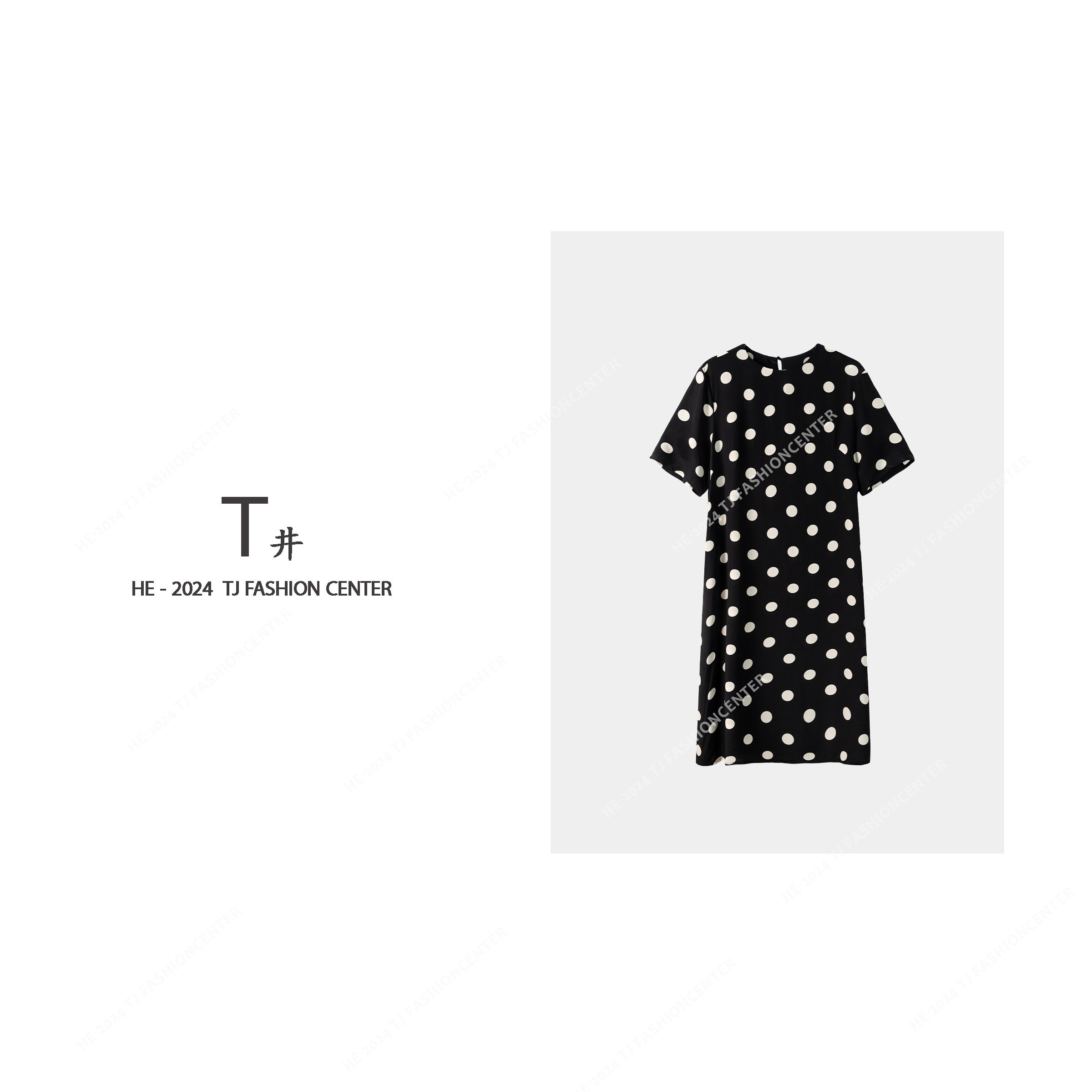 T井姐妹【法式波点】夏季设计感气质显瘦桑蚕丝连衣裙LYQ238862