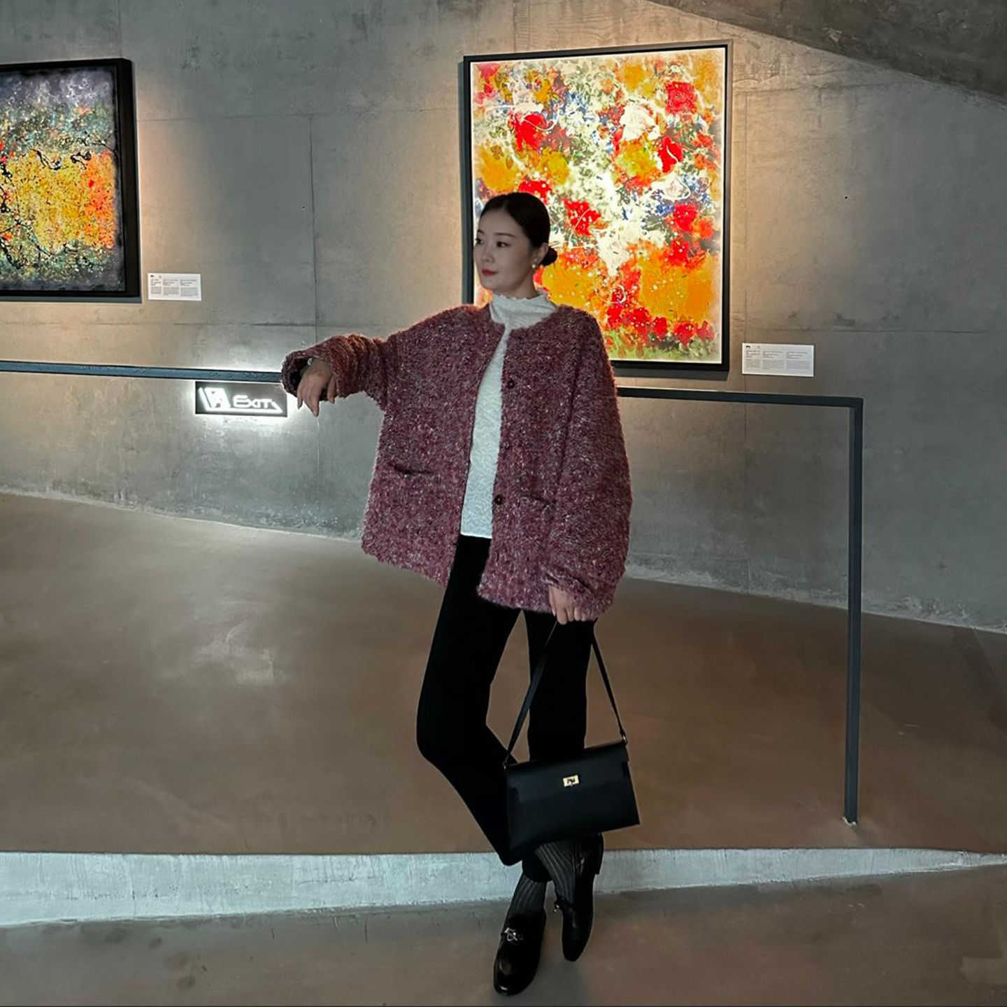 T井姐妹【雪花酥】设计感65绵羊毛混纱小香风羽绒外套YRF2510-TJ5