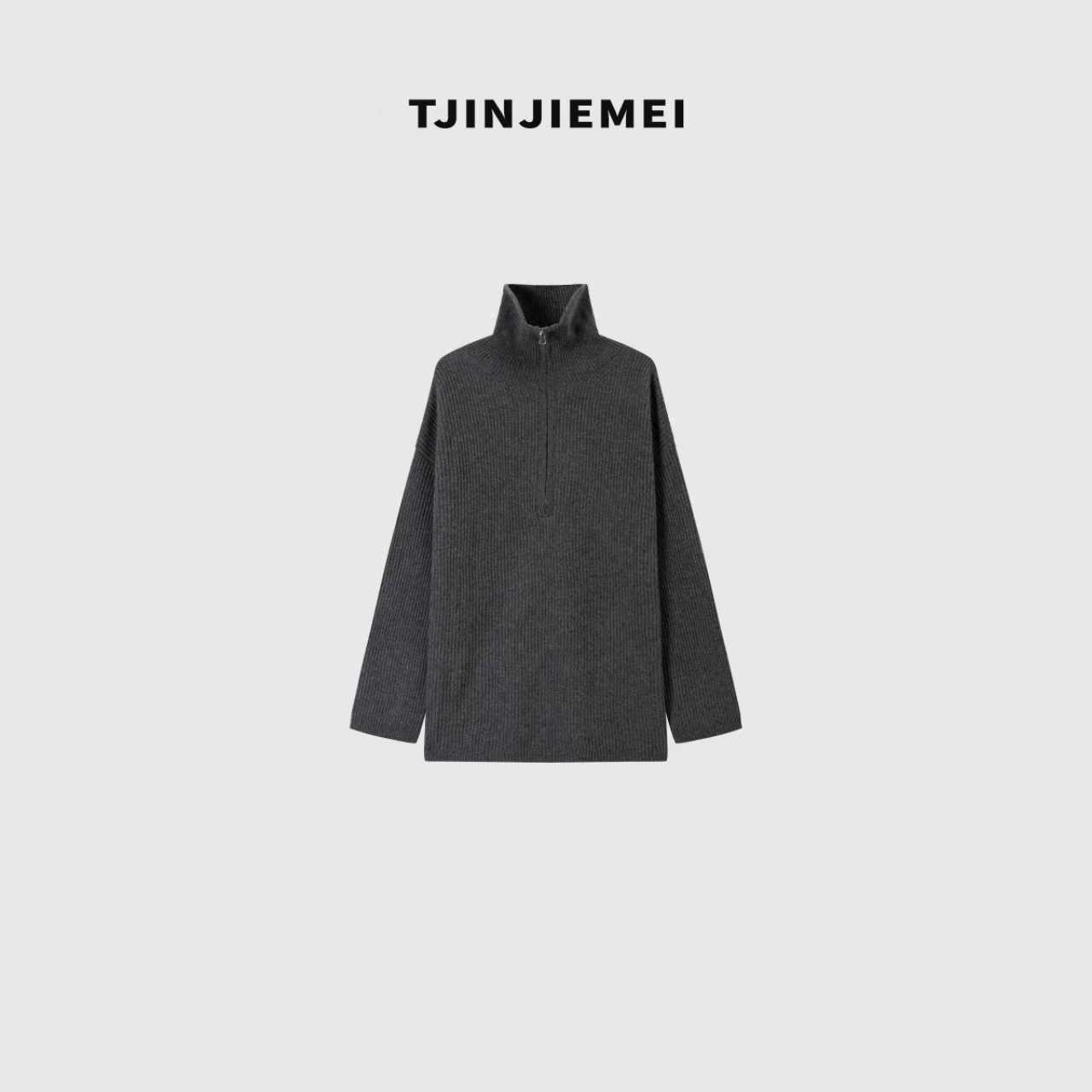 T井姐妹【拉链毛衣】新款设计感100羊毛针织毛衣MY2509-802-21501