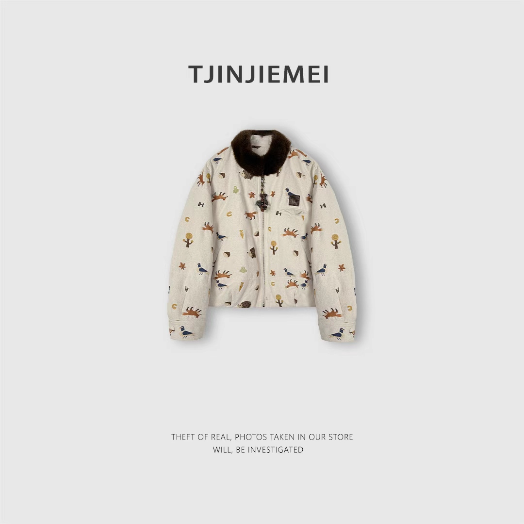 T井姐妹【尼克】设计感水貂领高订精致鹅绒服ERF2512-3879