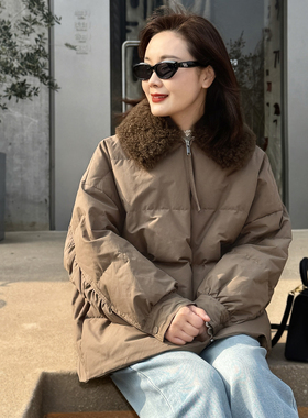 T井姐妹【德利】设计感可拆卸毛领鹅绒服ERF2511-25-2025