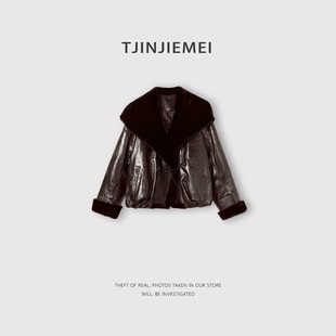 2566 高端冷萃油蜡绵羊皮鹅绒服ERF2512 艾德琳 T井姐妹