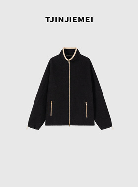 T井姐妹【巴恩】新款立领拉链绵羊毛羊驼毛大衣DY2509-WBq985