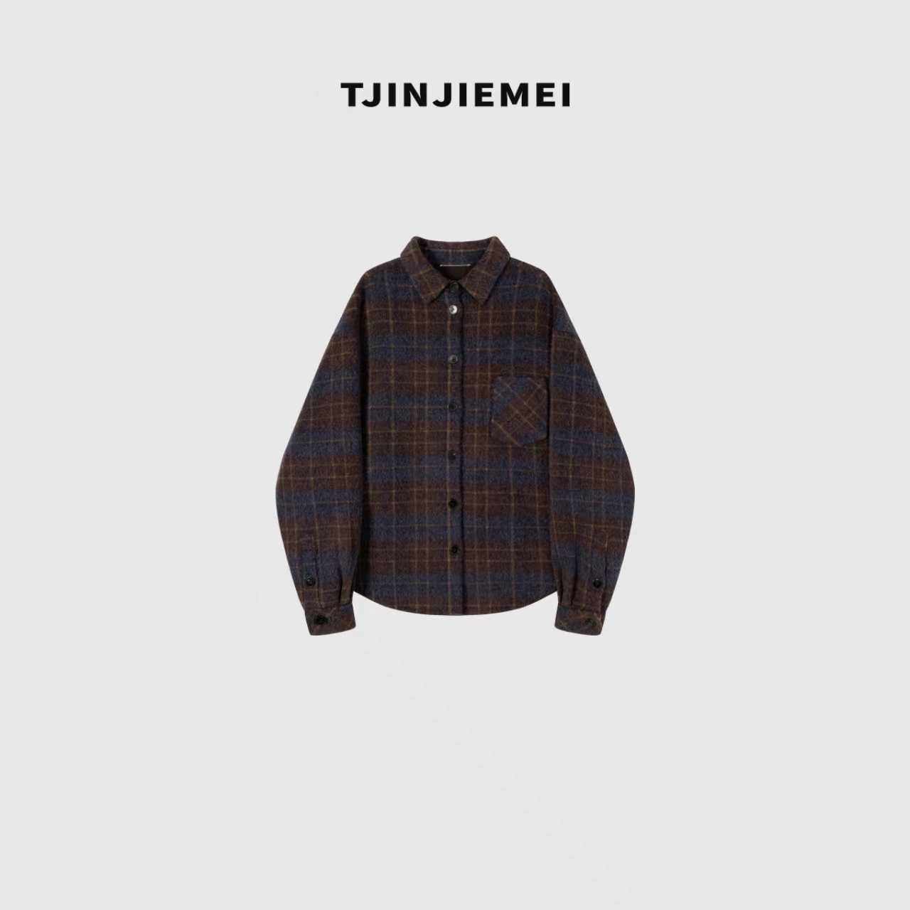 T井姐妹【巴恩】新款设计感立领拉链山羊绒大衣DY2509-WBQ918-1