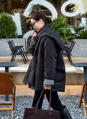 T井姐妹【伯克利】设计感宽松廓形中空纱鹅绒服YRF2510-TJ571