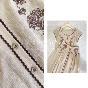 T井姐妹【南柯】设计感刺绣半裙气质套装时尚两件套LYQ2406-ZT051