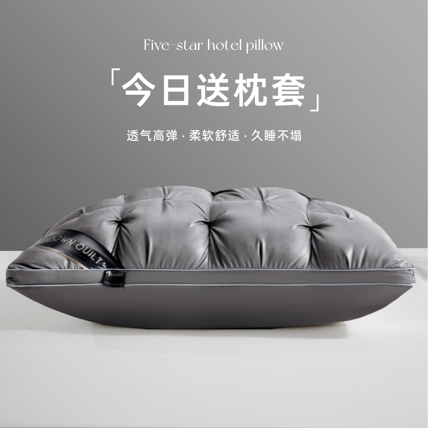 酒店枕头五星级专用助睡眠护颈椎家用防打呼噜枕芯一对不塌陷整头