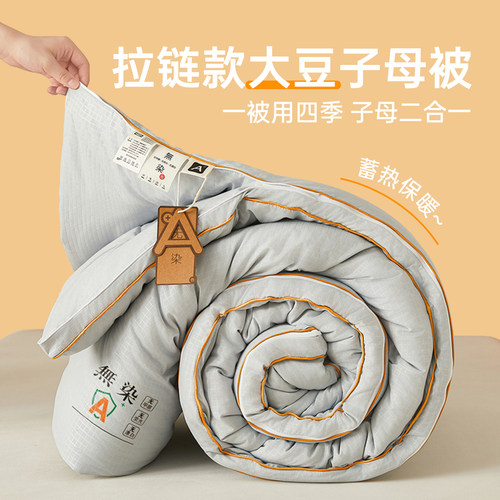 被子被芯冬被加厚10斤大豆纤维被单双人春秋被子母被家用厚被子