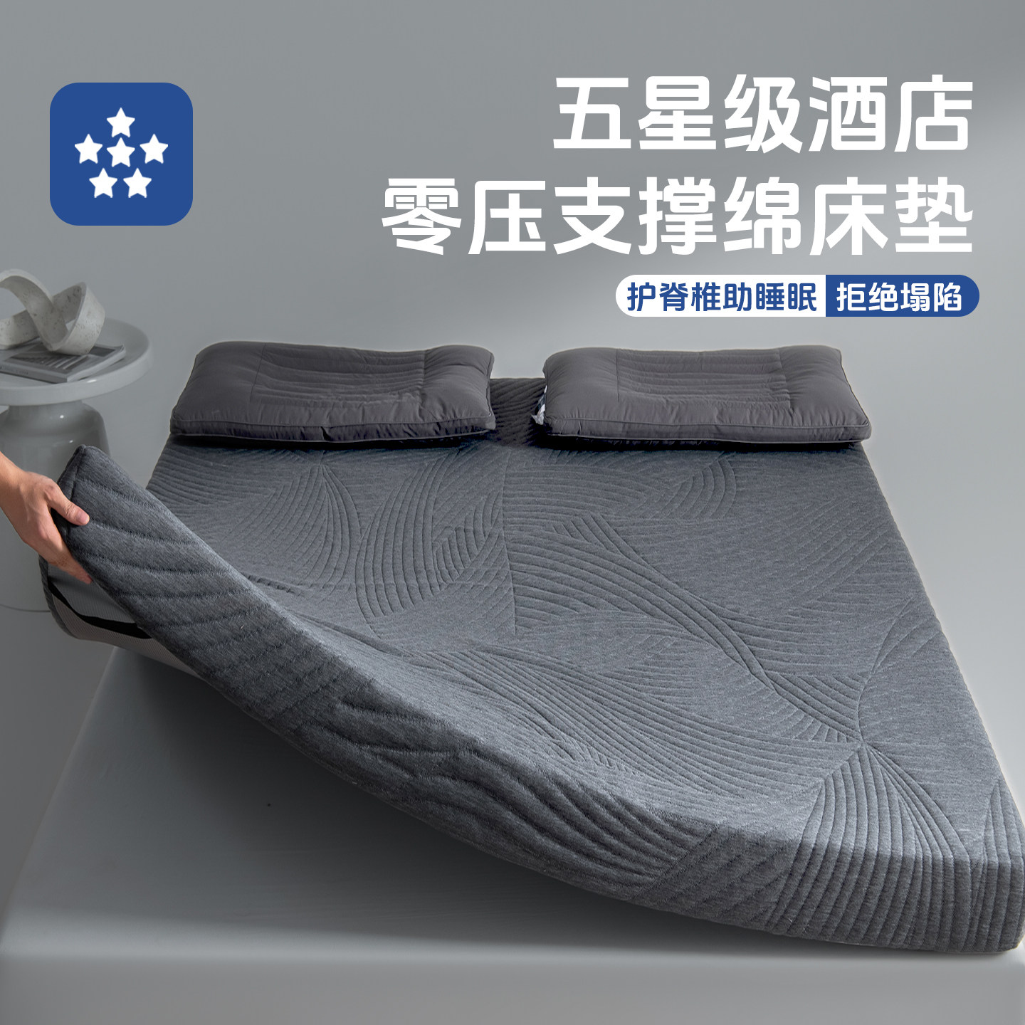 深睡护脊床垫薄款家用卧室榻榻米软垫180x200宿舍单人租房专用垫