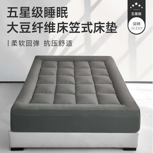 家用卧室床垫床笠款床垫被褥铺底软垫1米5x2米家用防滑软床垫子