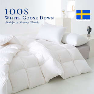 瑞典原装品质白鹅绒被子羽绒被芯加厚冬被单双人被150x200x230cm
