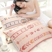 Shashe's pillow towel pure cotton a pair of high-end cotton household single thickened cotton pillow cover non-slip does not fall off