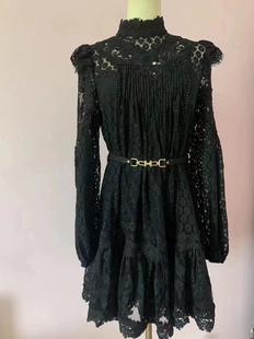 两件套连衣裙 短款 福利款 澳洲小众z家原单水溶花拼接蕾丝长袖