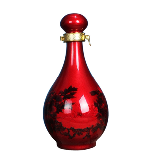 1一斤装喜酒瓶子空酒瓶结婚专用小酒瓶定制喜庆陶瓷酒坛子红双喜