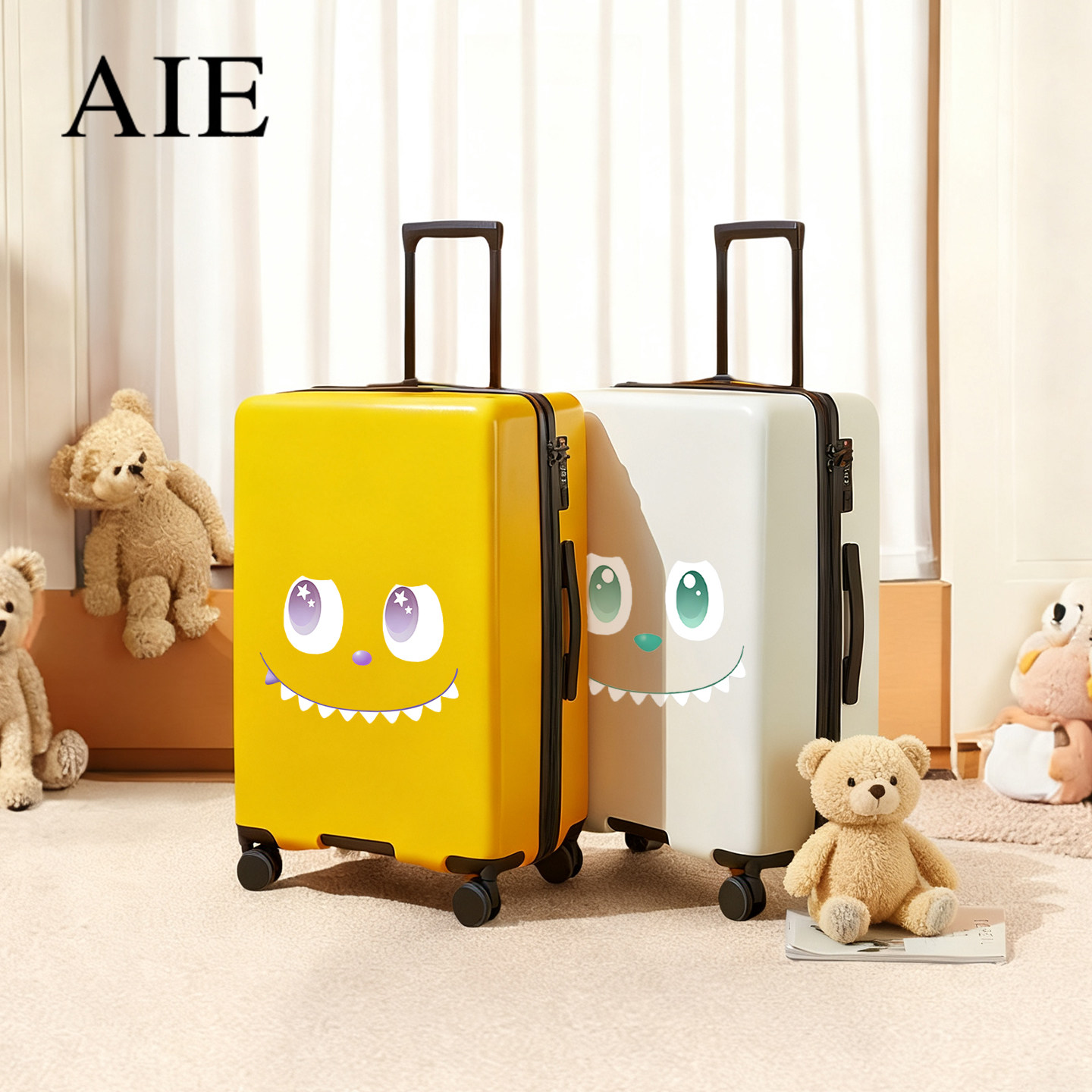 顺滑万向轮，结实耐用，可爱卡通