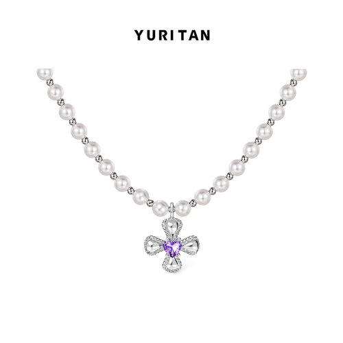 YURITAN珍珠项链幸运花
