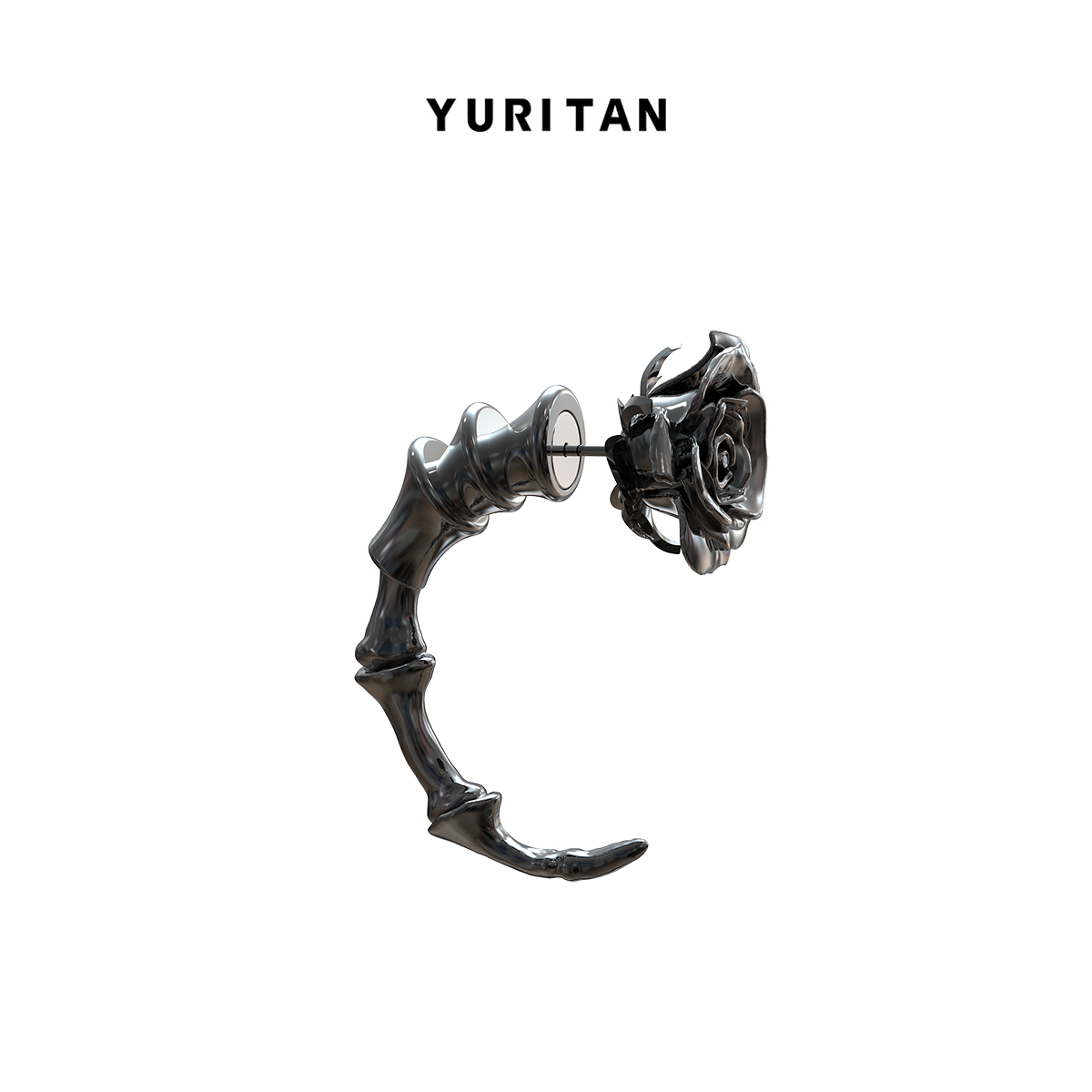 YURITAN甜酷风镀金多巴胺色耳钉