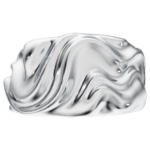 YURITAN水波纹开口戒指深海系列原创设计情侣款开口戒指现货秒发