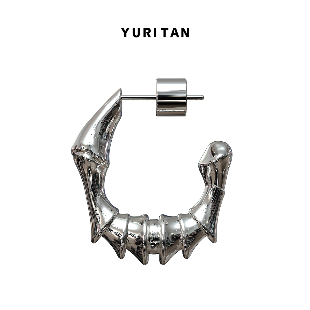 YURITAN原创设计银针情侣耳环