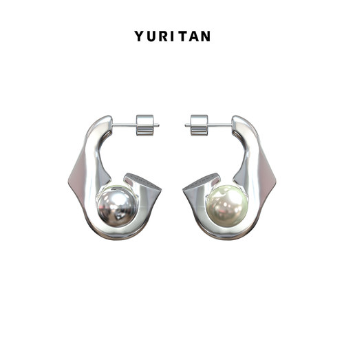 YURITAN高级感珍珠镀金耳环