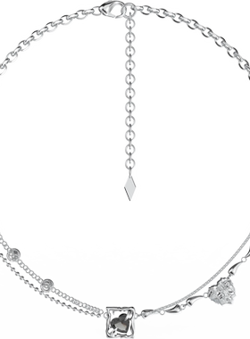 YURITAN镀金镶嵌宝石情侣项链