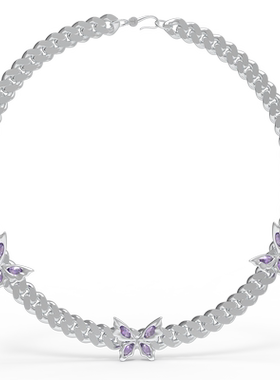 yuritan蝴蝶古巴链项链系列