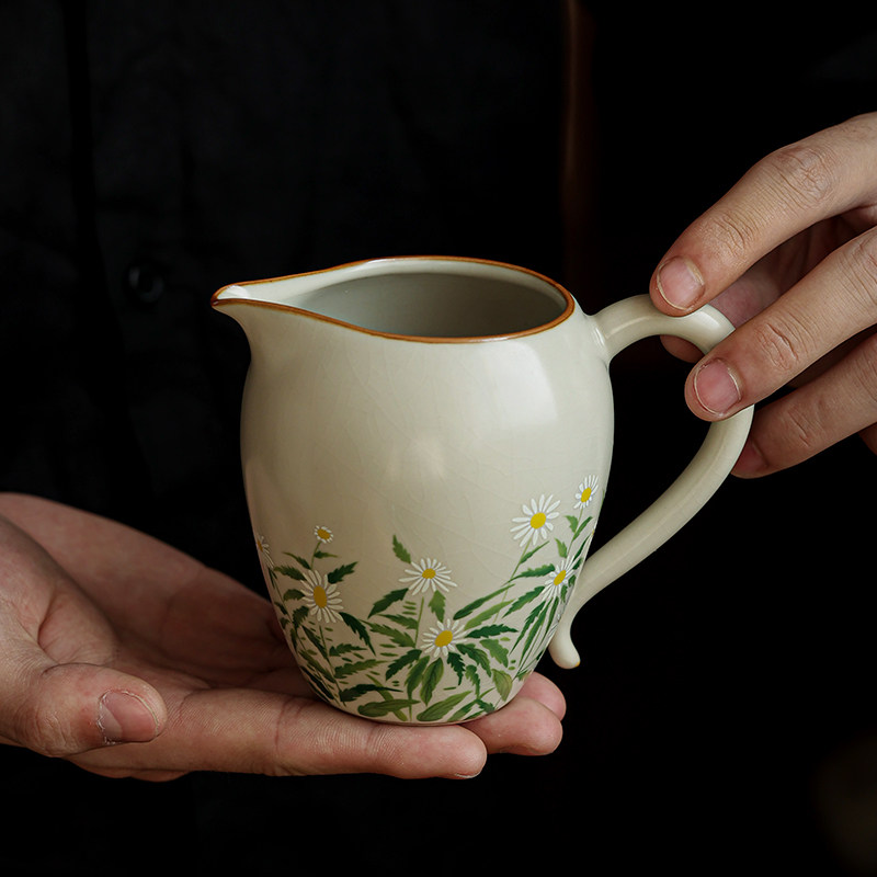 汝窑陶瓷公道杯功夫茶具配件图片