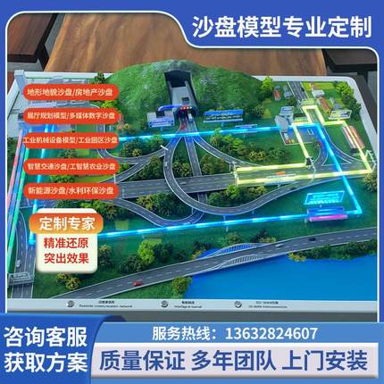 沙盘模型定制高速公路桥梁隧道轨道交通地形地貌中国地图沙盘定做
