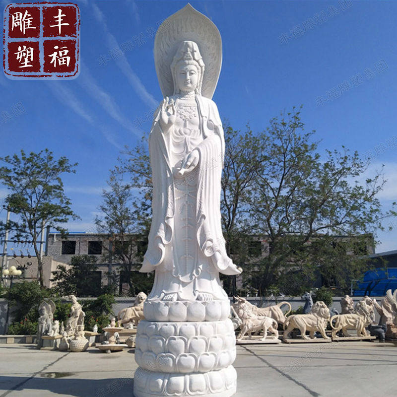 大型石雕人物滴水观音像
