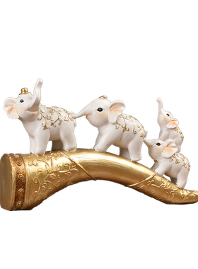 现代北欧大象一对家居摆件装饰品客厅玄关酒柜吉祥乔迁结婚送礼物