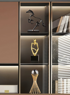 新中式高档金属摆件招财创意