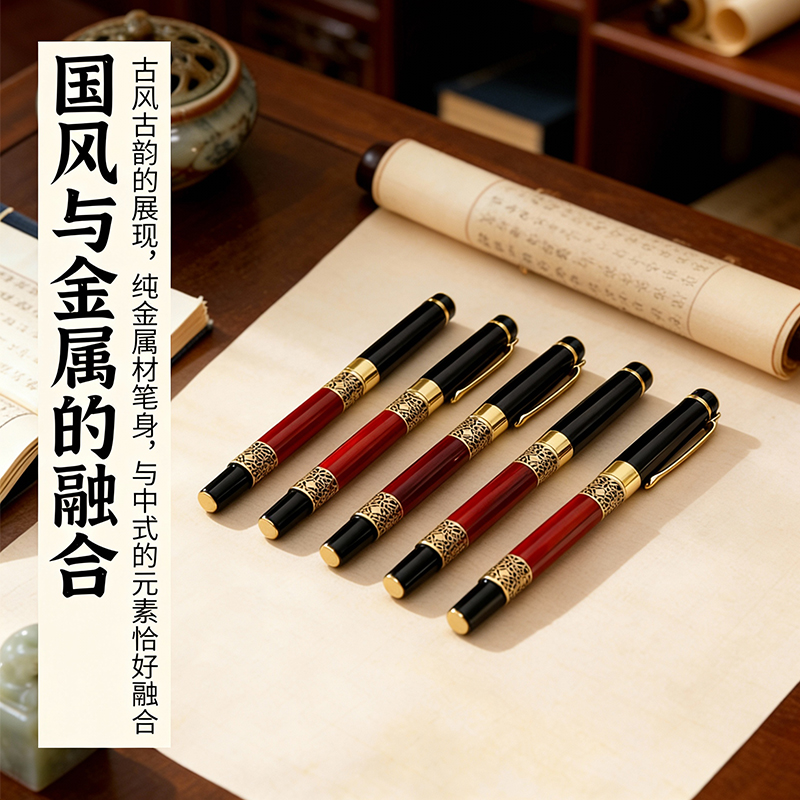 果亦金属中国风签字笔可定制