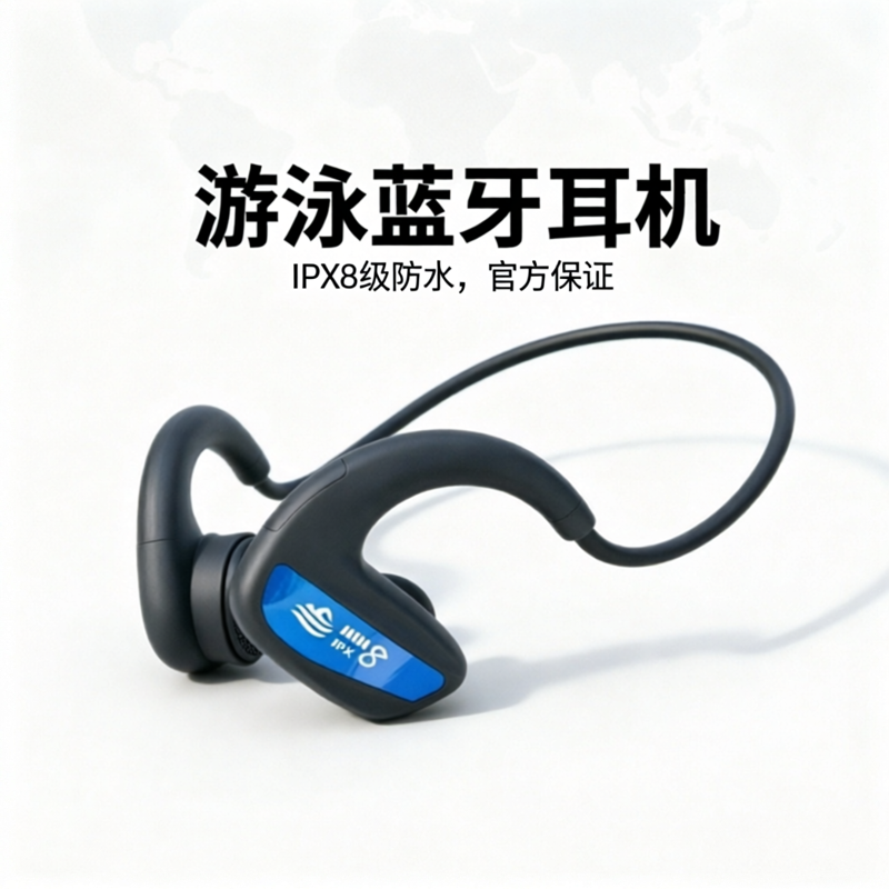 自带内存一体mp3无线蓝牙耳机5.0头戴挂脖式八级深度防水游泳洗澡