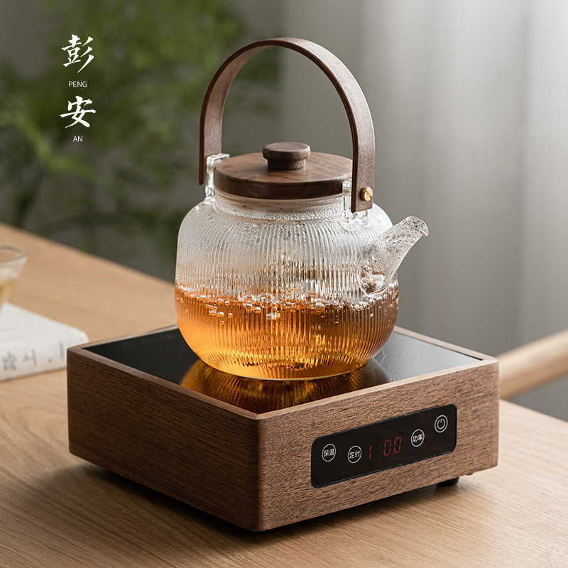 电陶炉煮茶器家用玻璃白茶煮茶壶茶具烧水壶蒸汽壶小型煮茶炉自动