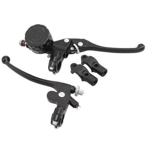 通用22mm摩托车配件离合刹车牛角 手柄牛角刹车液压上泵 黑色7/8