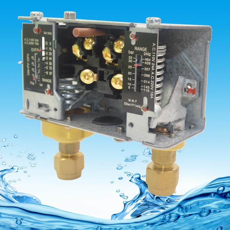 JC-606M两双压力鼓机械压力开关高低压波纹管压力控制器反馈开关