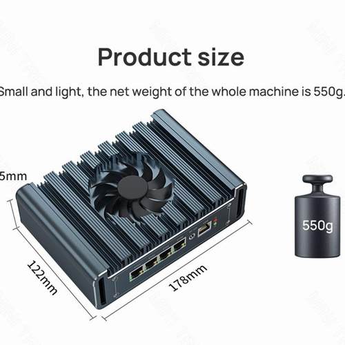 i226*4网卡X86架构迷你软路由网络服务器12代1235u 1265u工控主机