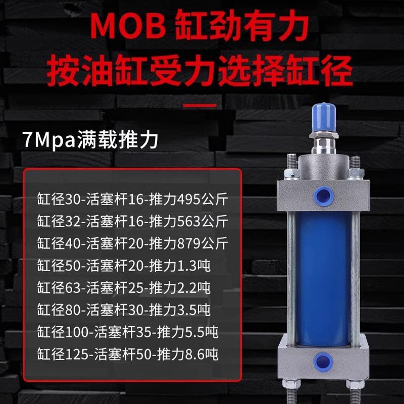 MOB轻型液压缸油缸双向拉杆式缸径MOB30/40/55/50/75/100/125/15