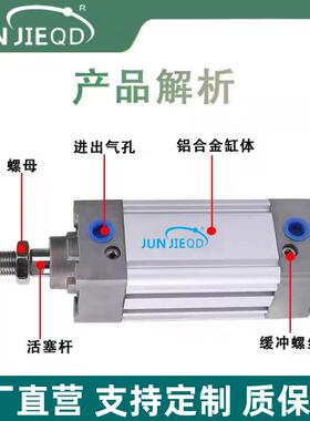源头工厂MB1B32/40/50双作用气缸MDB1B63/80/100/125方形标准气缸