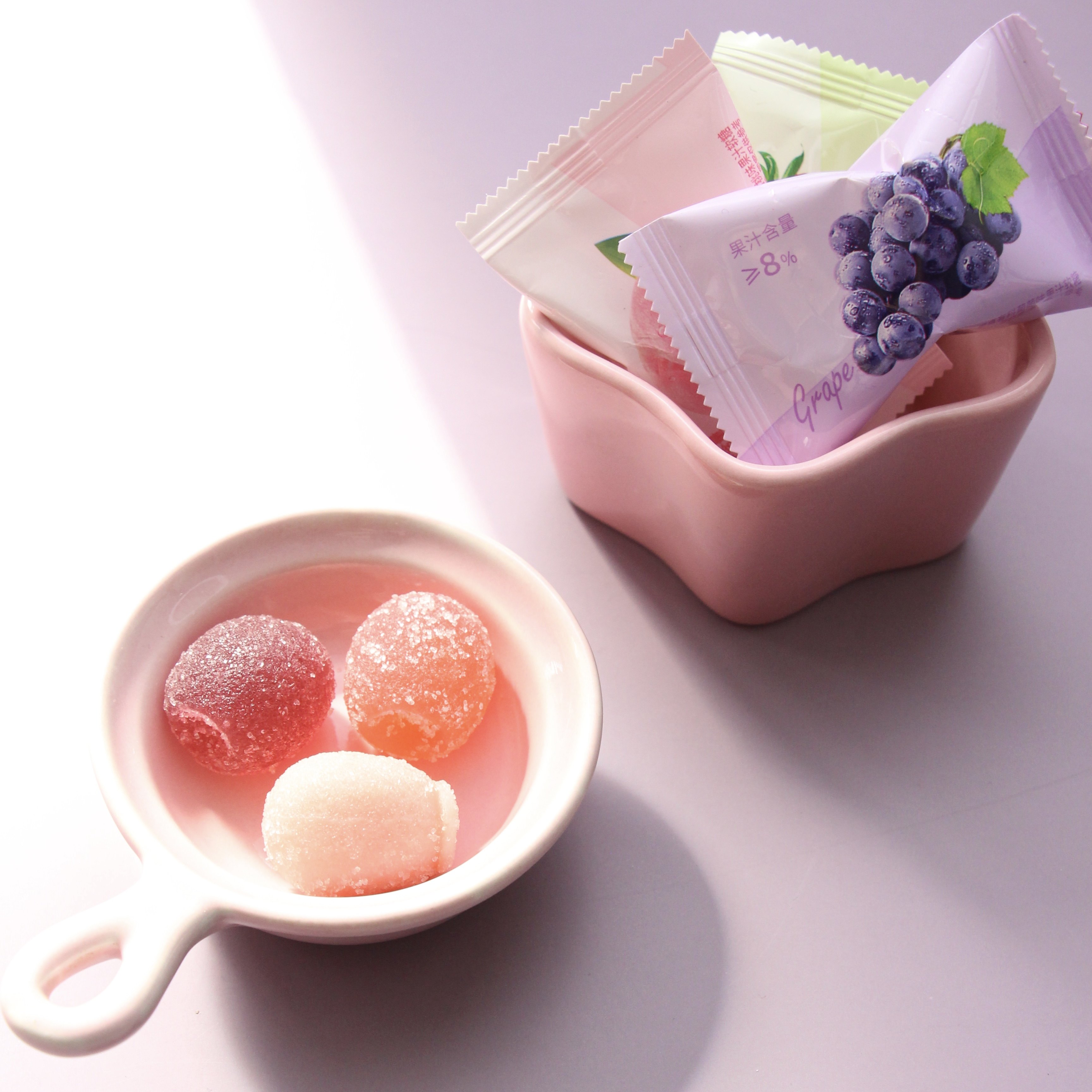 奇旺果汁软糖白桃葡萄草莓味混合水果爆浆散装单颗装qq糖结婚休闲