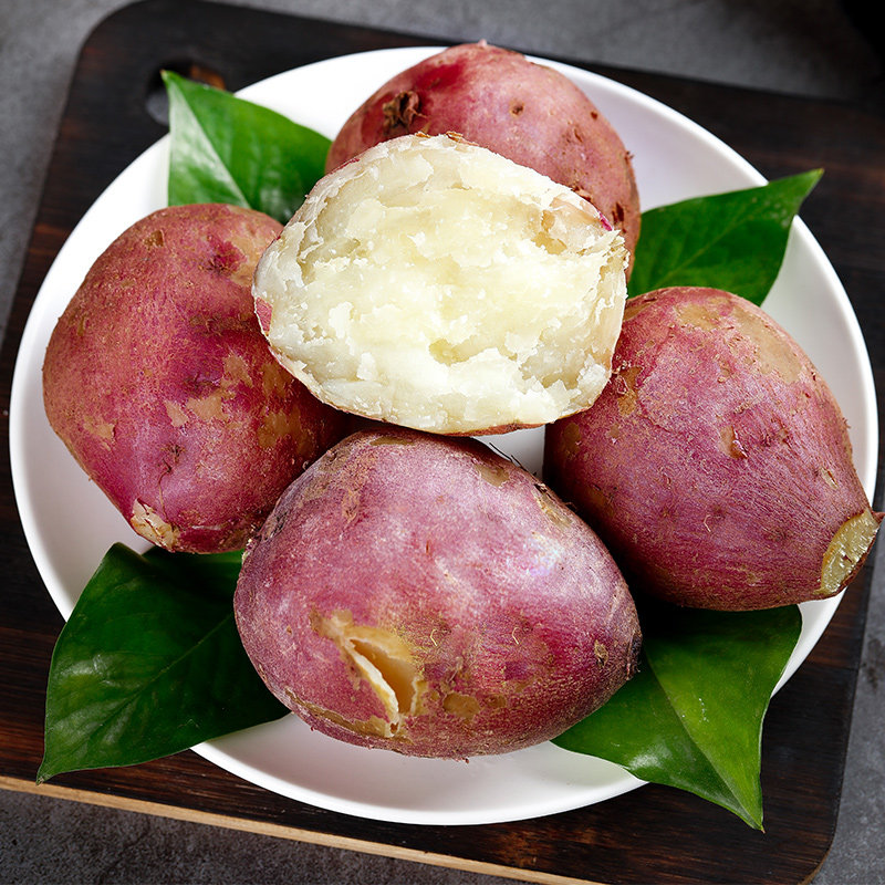 白心板栗薯新鲜红薯栗子香白薯白瓤地瓜红皮白心红薯干粉番薯10斤