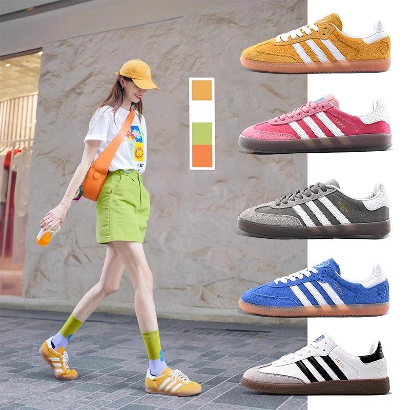 莆田高端红色德训鞋男女款复古阿甘板鞋2025新款运动百搭休闲鞋子