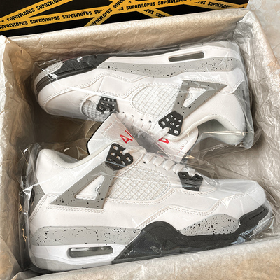莆田aj4白水泥厚底高帮男鞋冬季2025新款休闲运动篮球鞋乔4板鞋女